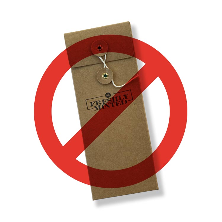No MINT packaging